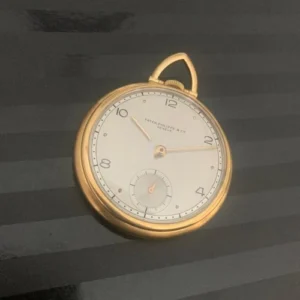 Patek Philippe Calatrava Open Face Art Deco Bauhaus Calatrava 18k Yellow Gold Bolso Pocket