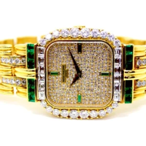 Patek Philippe Geneve Unique and very rare with diamonds and emeralds