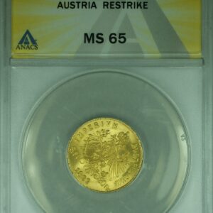 1892 20 Francs 8 Florin Austrian Gold Coin (BU, Restrike)