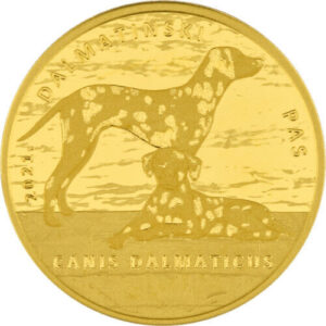 2021 1/16 oz Croatia Gold Dalmatian Dog Coin