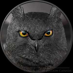 2022 1 Kilo Palau Silver Hunters By Night Eagle Owl Coin (Ultra High Relief)