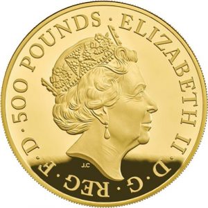 2019 5 oz Proof British Gold Queens Beast Yale Coin (Box + CoA)