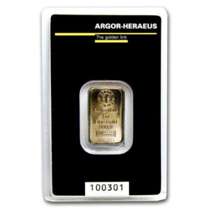 5 Gram Argor Heraeus Kinebar Gold Bar (New w/ Assay)