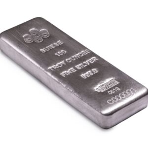 100 oz PAMP Suisse Silver Bar For Sale (New, Cast w/ Assay)