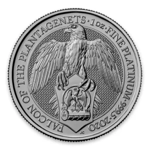 2020 1 oz British Platinum Queens Beast Falcon Coin (BU)