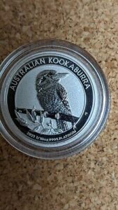 2021 1/10 oz Australian Platinum Kookaburra Coin (BU)