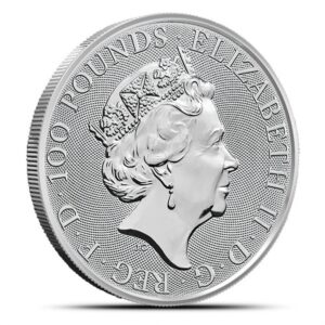 Buy 2021 1 oz British Platinum Queens Beast White Lion Coin (BU)