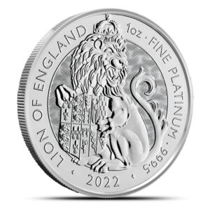 2022 1 oz British Platinum Tudor Beasts Lion of England Coin (BU)