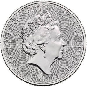 2020 1 oz British Platinum Queens Beast Falcon Coin (BU)