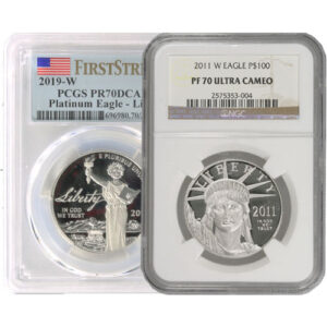 1 oz Proof American Platinum Eagle Coin PCGS PR69 DCAM (Random Year, Varied Label)