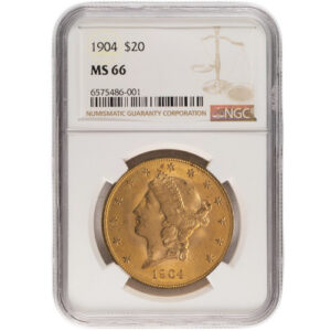 Buy 1904 Pre-33 $20 Liberty Gold Double Eagle Coin MS66 (PCGS or NGC)