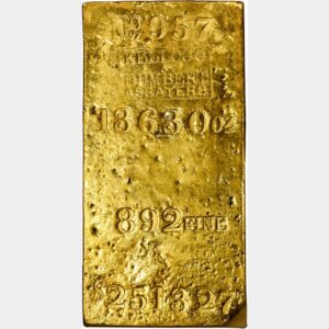 Buy 136.3 oz SS Central America Kellogg and Humbert Assayers Gold Bar