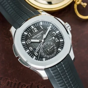 Patek Philippe Aquanaut 5164A Dual Time Zone Steel Black Arabic Dial