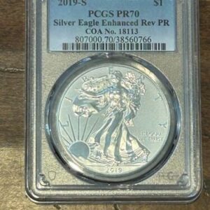 Buy 2019-S 1 oz American Silver Eagle Enhanced Reverse Proof Coin PCGS PR70 (Varied Label)