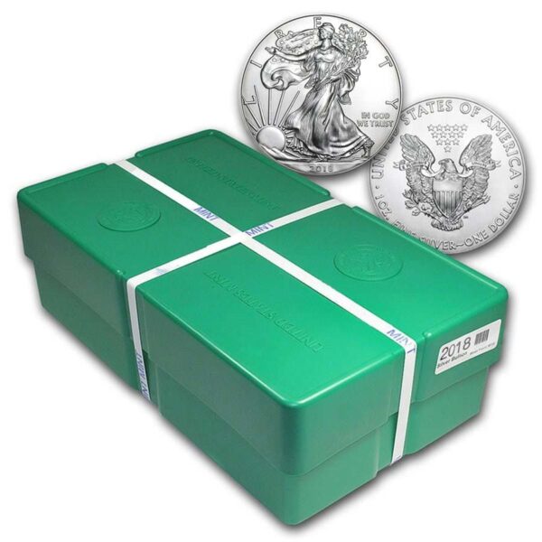 Buy 2018 American Silver Eagle Monster Box (500 Coins, BU)