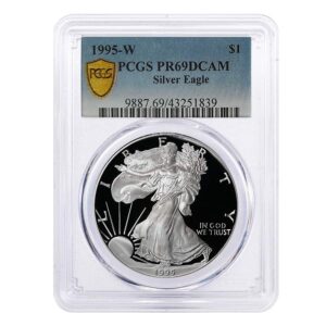 Buy 1995-W 1 oz Proof American Silver Eagle Coin PCGS PR69 DCAM