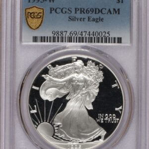 Buy 1995-W 1 oz Proof American Silver Eagle Coin PCGS PR69 DCAM