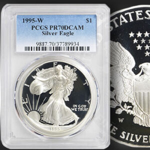 Buy 1995-W 1 oz Proof American Silver Eagle Coin PCGS PR70 DCAM