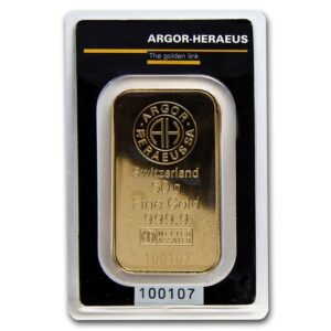 Buy 50 Gram Argor Heraeus Kinebar Gold Bar (New w/ Assay)