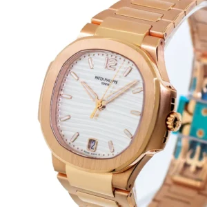 Patek Philippe Nautilus Rose Gold Silvery Opaline Index Dial & Rose Gold Bezel 7118/1R