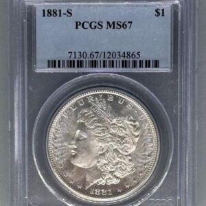 1881-S Morgan Silver Dollar Coin PCGS MS67