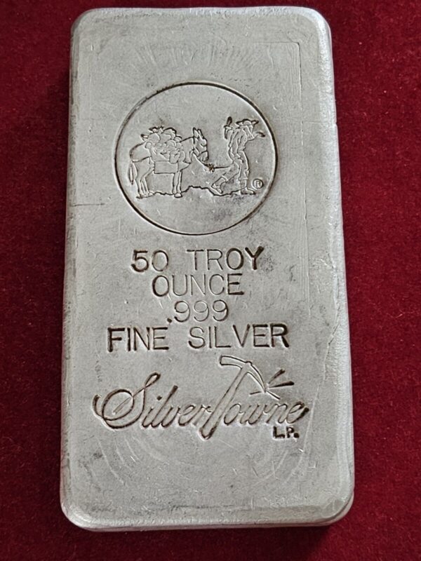 Buy 50 oz SilverTowne Poured Silver Bar (New)