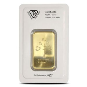 1 oz Metalor Gold Bar For Sale (New w/ Assay)