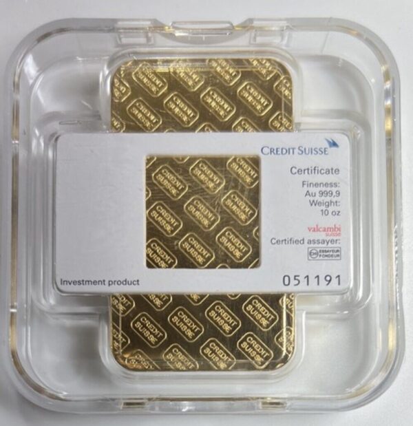 Buy 10 oz Credit Suisse Gold Bar (New w/ Assay) - Image 6