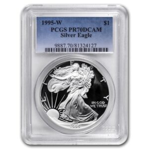 Buy 1995-W 1 oz Proof American Silver Eagle Coin PCGS PR70 DCAM