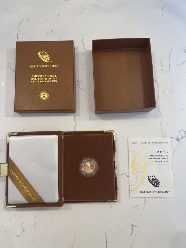 2016-W 1 oz Proof American Gold Eagle Coin (Box + CoA)