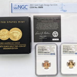 2021-W 1 oz Proof American Gold Eagle Coin (Box + CoA, Type 2)