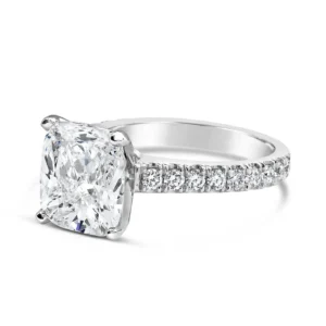 Roman Malakov GIA Certified 3.25 Carats Cushion Cut Diamond Engagement Ring