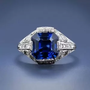 Art Deco Sapphire Diamond Ring Tiffany & Co.