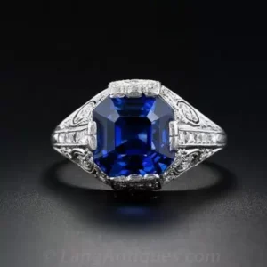 Art Deco Sapphire Diamond Ring Tiffany & Co.