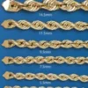 Buy 10K Gold Men's Hollow Rope Chain - Image 5