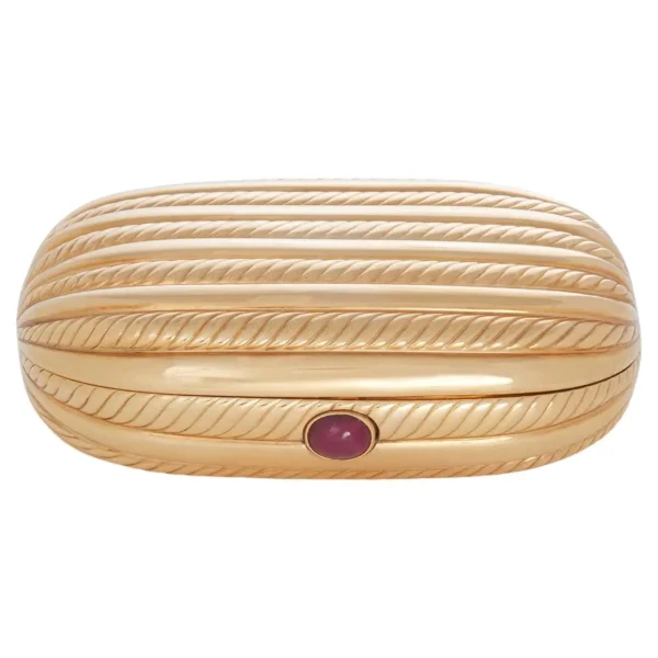 Bvlgari Gold and Ruby Compact Case, Circa 1960s