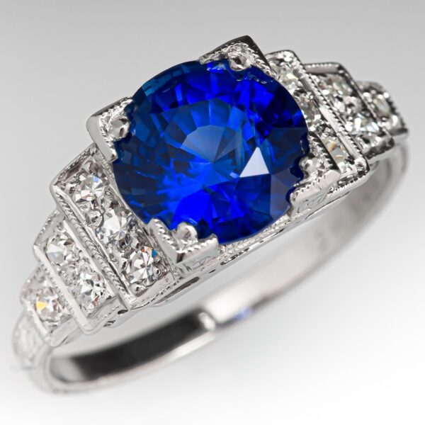 15 Carat Burma No Heat Natural Sapphire Ring Rare GIA Certified - Image 9