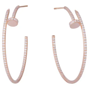 Cartier Juste Un Clou Rose Gold Diamond Earrings