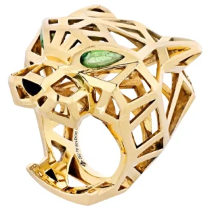 Cartier Panthere 18 Karat Yellow Gold Skeleton Ring