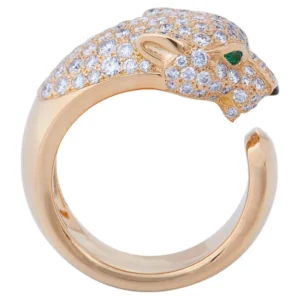 Cartier Panthère de Cartier Yellow Gold Diamond Emerald and Onyx Ring