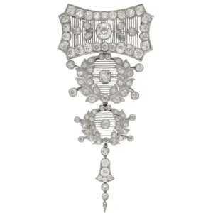 Child & Child Rare Magnificent Diamond Platinum Pendant Brooch, circa 1900