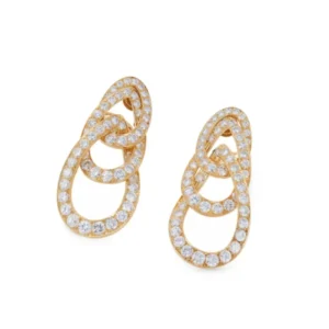 David Webb Gold and Diamond Ear Clips