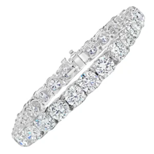 Diamond Platinum Brilliant Tennis Bracelet 28.80 Carat