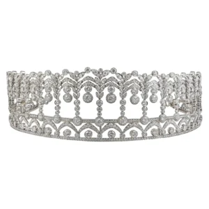 Diamond Platinum Tiara For Sale