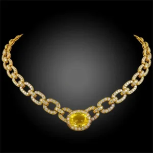 Diamond Yellow Sapphire Necklace Suite Van Cleef & Arpels