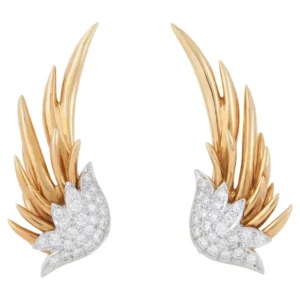 Flame Diamond Ear Clips For Sale – Jean Schlumberger for Tiffany & Co.