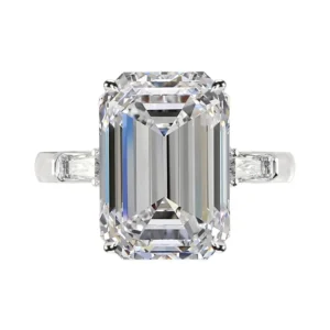 GIA Certified 4.21 Carat Emerald Cut Diamond Ring VS1 Clarity F colour