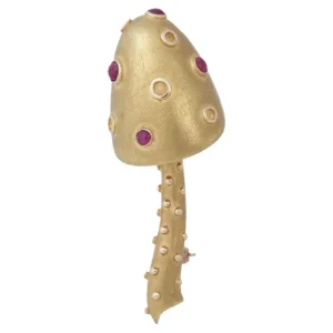 Gold and Ruby Mushroom Pin Tiffany & Co.