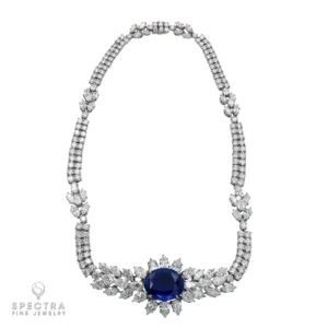 Graff Ceylon Sapphire Diamond Collar Necklace