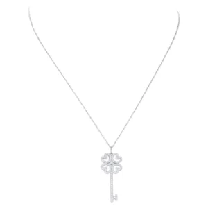 Tiffany & Co. Quatra Heart Platinum and Diamond Pendant Necklace